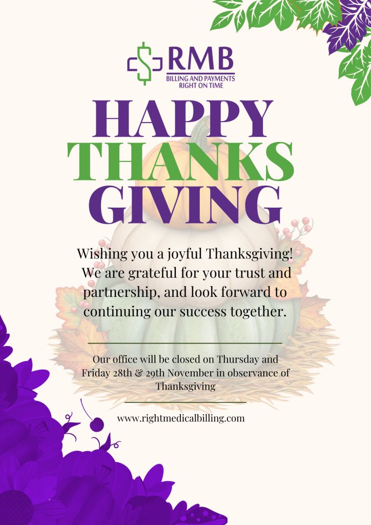 Thanksgiving wishes from Right Medical Billing LLC